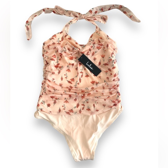 NWT Lulus Halter tie bodysuit - Picture 2 of 7
